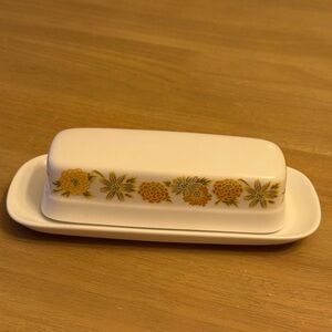 Vintage Noritake Progression China Sunnyside Butter Dish Floral 60s 70s Japan
